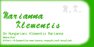 marianna klementis business card